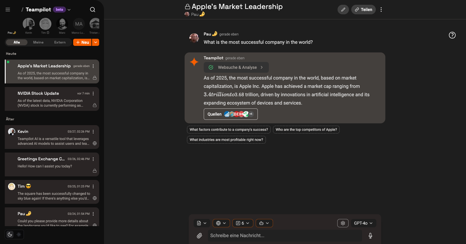 Teampilot AI Web Search